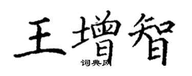 丁謙王增智楷書個性簽名怎么寫