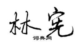 曾慶福林憲行書個性簽名怎么寫