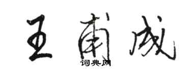 駱恆光王甫成行書個性簽名怎么寫