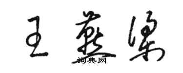 駱恆光王燕梁草書個性簽名怎么寫