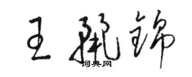 駱恆光王麗錦草書個性簽名怎么寫