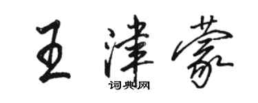 駱恆光王津蒙行書個性簽名怎么寫