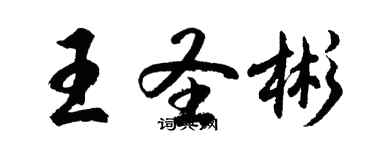 胡問遂王聖彬行書個性簽名怎么寫