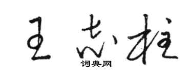 駱恆光王志柱草書個性簽名怎么寫