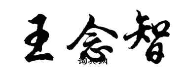 胡問遂王念智行書個性簽名怎么寫