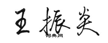 駱恆光王振炎行書個性簽名怎么寫