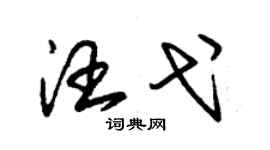 朱錫榮汪弋草書個性簽名怎么寫