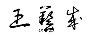 曾慶福王藝成草書個性簽名怎么寫