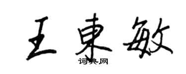 王正良王東敏行書個性簽名怎么寫