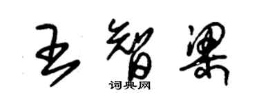 朱錫榮王智梁草書個性簽名怎么寫