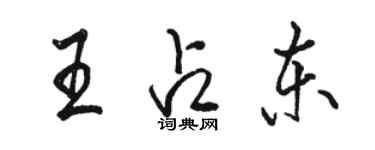 駱恆光王占東行書個性簽名怎么寫