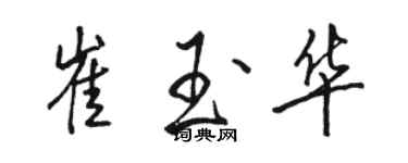 駱恆光崔玉華行書個性簽名怎么寫