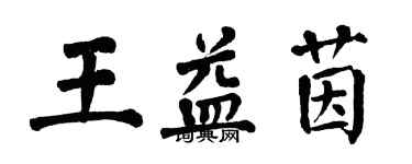 翁闓運王益茵楷書個性簽名怎么寫