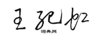 駱恆光王紀虹草書個性簽名怎么寫