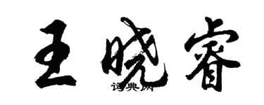 胡問遂王曉睿行書個性簽名怎么寫