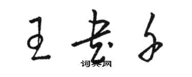 駱恆光王書千草書個性簽名怎么寫