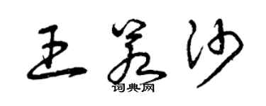 曾慶福王若沙草書個性簽名怎么寫