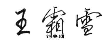 駱恆光王霜雪行書個性簽名怎么寫