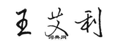 駱恆光王艾利行書個性簽名怎么寫