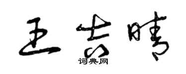 曾慶福王吉晴草書個性簽名怎么寫