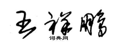 朱錫榮王祥鵬草書個性簽名怎么寫