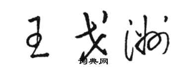 駱恆光王戈洲草書個性簽名怎么寫
