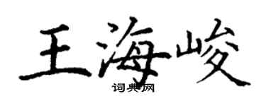 丁謙王海峻楷書個性簽名怎么寫