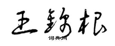 曾慶福王錦根草書個性簽名怎么寫