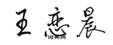 駱恆光王戀晨行書個性簽名怎么寫