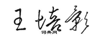 駱恆光王培影草書個性簽名怎么寫