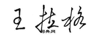 駱恆光王拉格草書個性簽名怎么寫