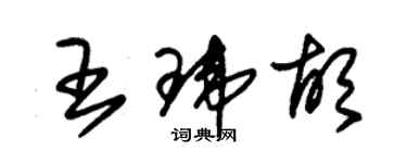 朱錫榮王瑋胡草書個性簽名怎么寫