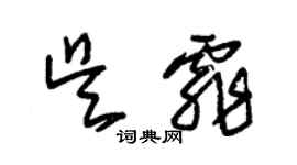 朱錫榮吳霏草書個性簽名怎么寫