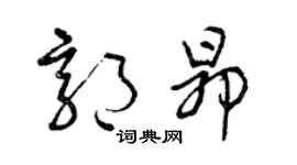 曾慶福郭昂草書個性簽名怎么寫
