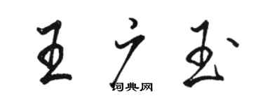 駱恆光王廣玉行書個性簽名怎么寫