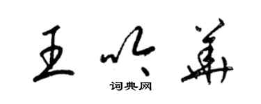 梁錦英王吟華草書個性簽名怎么寫