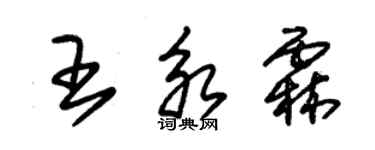 朱錫榮王永霖草書個性簽名怎么寫