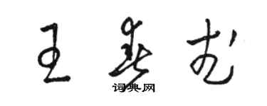 駱恆光王春武草書個性簽名怎么寫