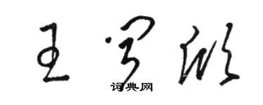 駱恆光王聞欣草書個性簽名怎么寫