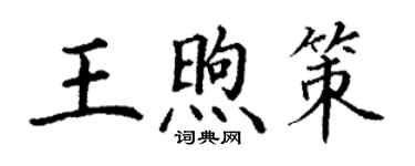 丁謙王煦策楷書個性簽名怎么寫