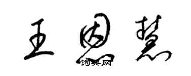 梁錦英王恩慧草書個性簽名怎么寫