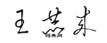 駱恆光王赫來草書個性簽名怎么寫