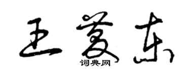 曾慶福王慶東草書個性簽名怎么寫