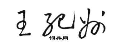 駱恆光王紀州草書個性簽名怎么寫