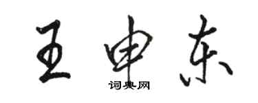 駱恆光王申東行書個性簽名怎么寫