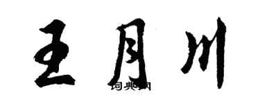 胡問遂王月川行書個性簽名怎么寫