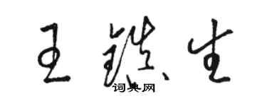 駱恆光王鎮生草書個性簽名怎么寫