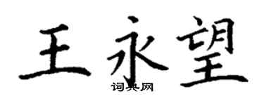 丁謙王永望楷書個性簽名怎么寫