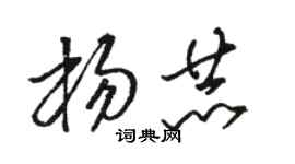 駱恆光楊赫草書個性簽名怎么寫