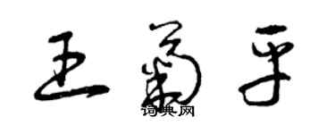 曾慶福王菊平草書個性簽名怎么寫